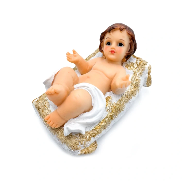 Dzieciątko Jezus w żłóbku 13 cm - figurka