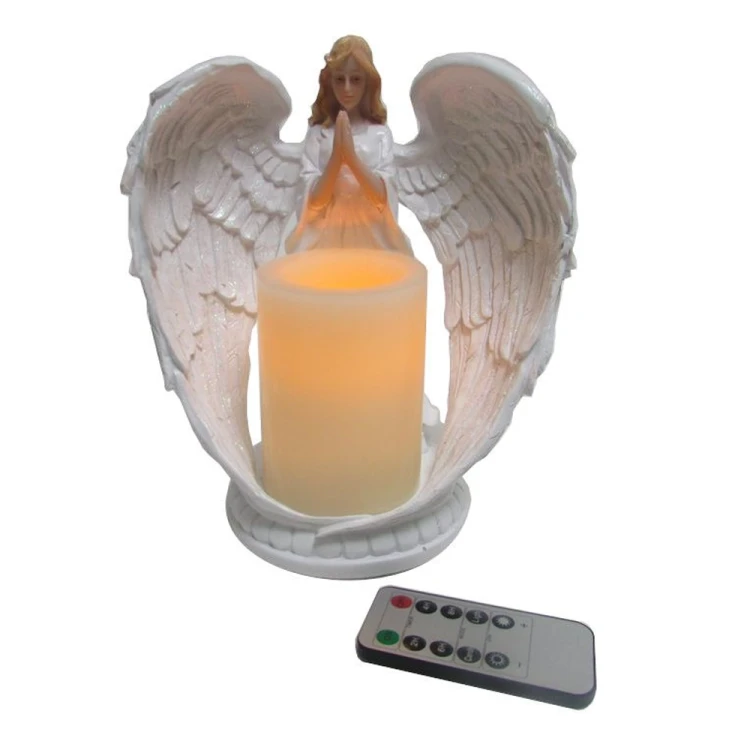 Anioł 21 cm podświetlany LED sterowany pilotem