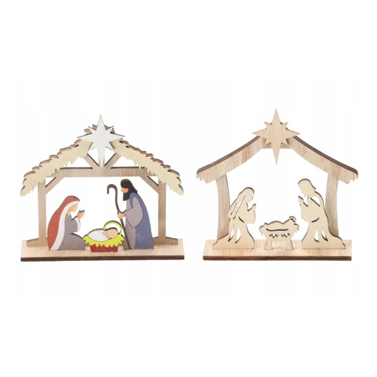 Szopka bożonarodzeniowa drewniana 2 wzory