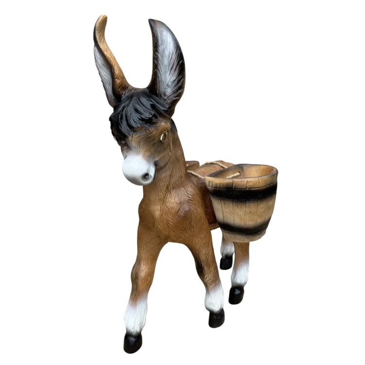 Osioł z jukami 80 cm - figura do szopki