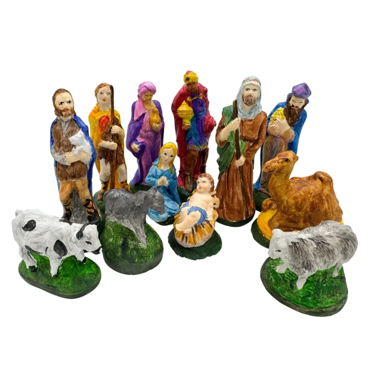 Figury do szopki 12 cm - zestaw 12 figur + sianko