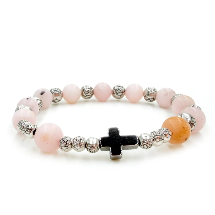 Bransoletka z opalu różowego