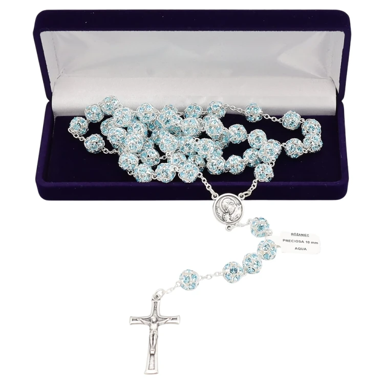 Różaniec Preciosa aqua 10 mm
