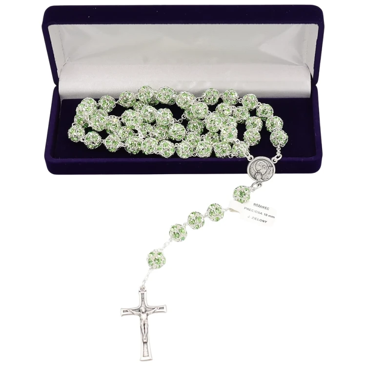 Różaniec Preciosa jasny zielony 10 mm