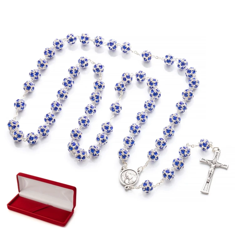 Różaniec Preciosa szafir 10 mm