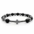 Bransoletka z lawy wulkanicznej i hematytu