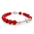 Bransoletka z howlitu czerwonego z medalikiem