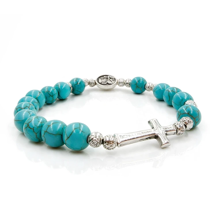 Bransoletka z howlitu turkusowego