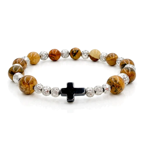 Bransoletka z jaspisu krajobrazowego