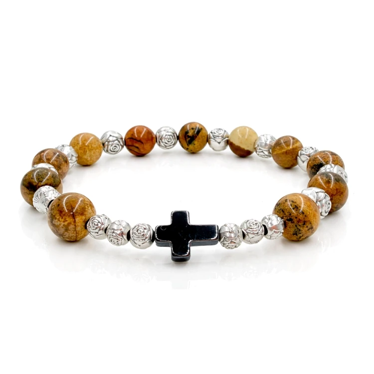 Bransoletka z jaspisu krajobrazowego