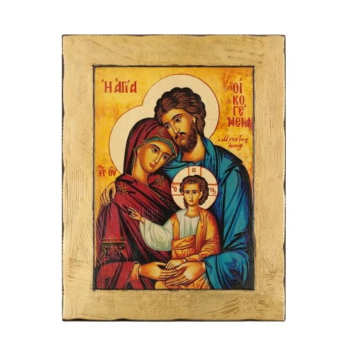 Ikona Świętej Rodziny w złotej ramie