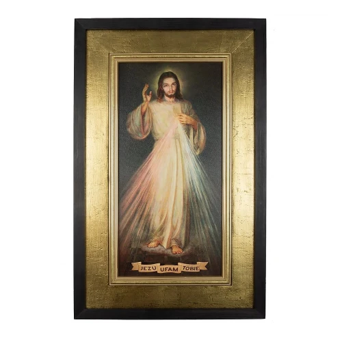 Obraz Ikona Jezus Miłosierny w ramie