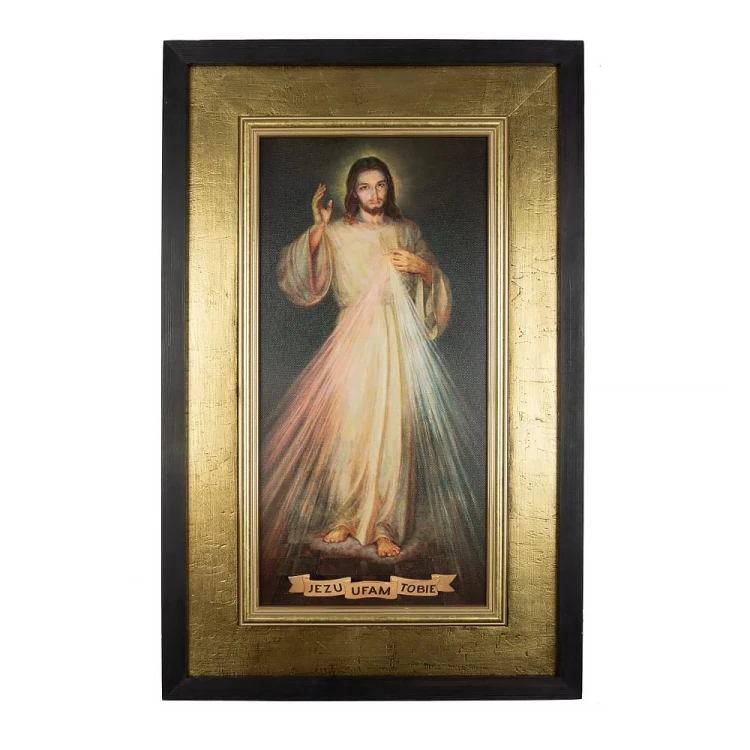 Obraz Ikona Jezus Miłosierny w ramie