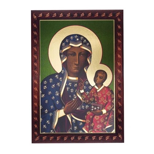 Ikona Matka Boska Częstochowska ornament