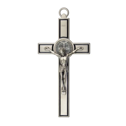 Krzyż Św. Benedykta metalowy 20 cm