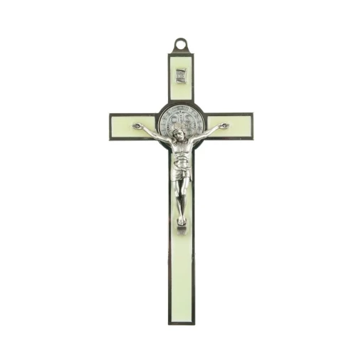 Krzyż Św. Benedykta fluor metalowy 20 cm