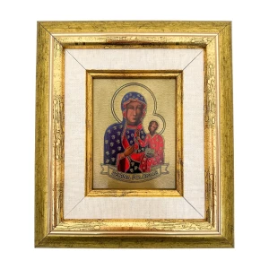 Obraz Ikona Matka Boska Częstochowska grawerowana NIMB 18 x 21 cm