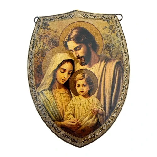 Ryngraf Święta Rodzina mosiężny