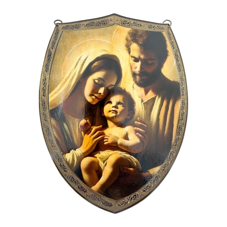 Ryngraf Święta Rodzina mosiężny wzór 2