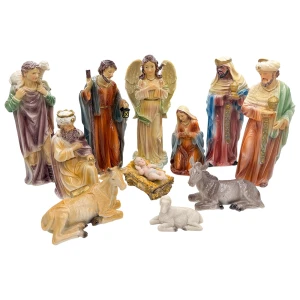 Figury do szopki 20 cm - zestaw 11 figur imitacja porcelany