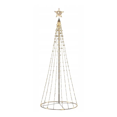 Choinka stożkowa 180 cm podświetlana LED - ciepły biały 320 lampek