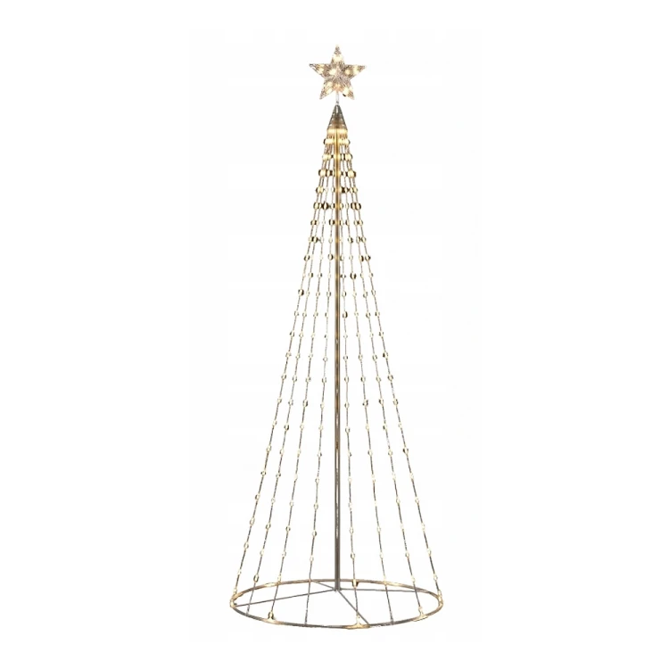 Choinka stożkowa 180 cm podświetlana LED - ciepły biały 320 lampek