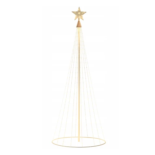 Choinka stożkowa 300 cm podświetlana LED - ciepły biały 458 lampek