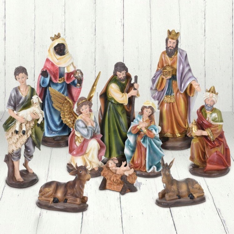 FIGURY DO SZOPKI BOŻONARODZENIOWEJ 21 CM KOMPLET 10 SZTUK