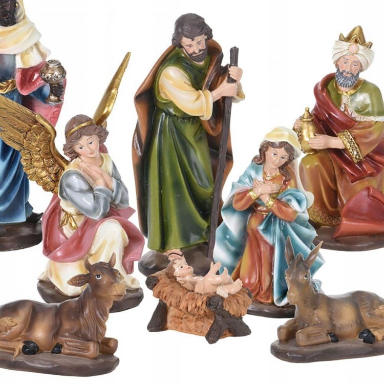 FIGURY DO SZOPKI BOŻONARODZENIOWEJ 21 CM KOMPLET 10 SZTUK