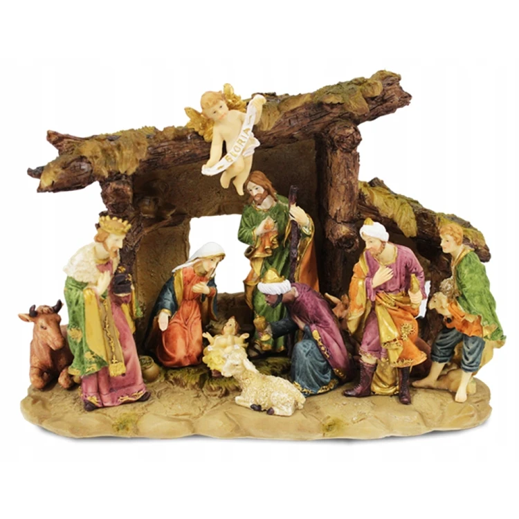 Szopka bożonarodzeniowa kamienna 30 x 12,7 x 20,3 cm
