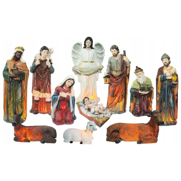 Figury do szopki 120 cm podświetlane - zestaw 11 figur