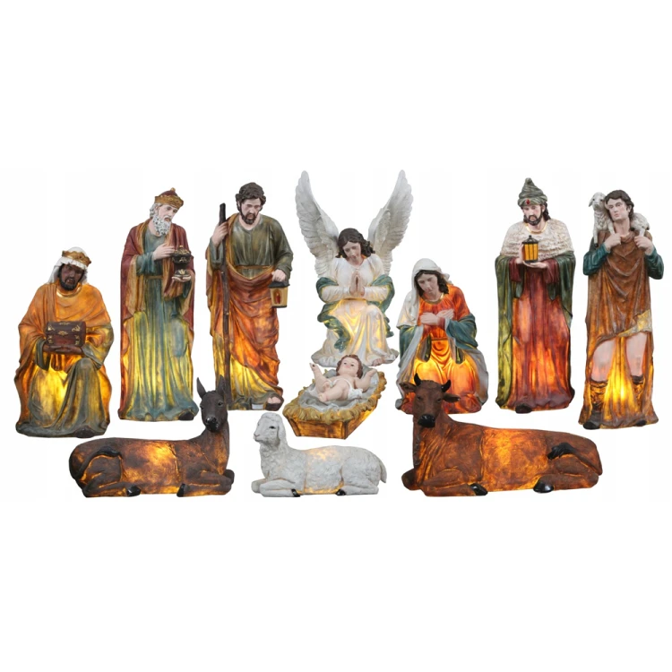 Figury do szopki 150 cm podświetlane - zestaw 11 figur