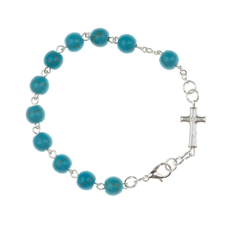 Bransoletka różaniec turkus