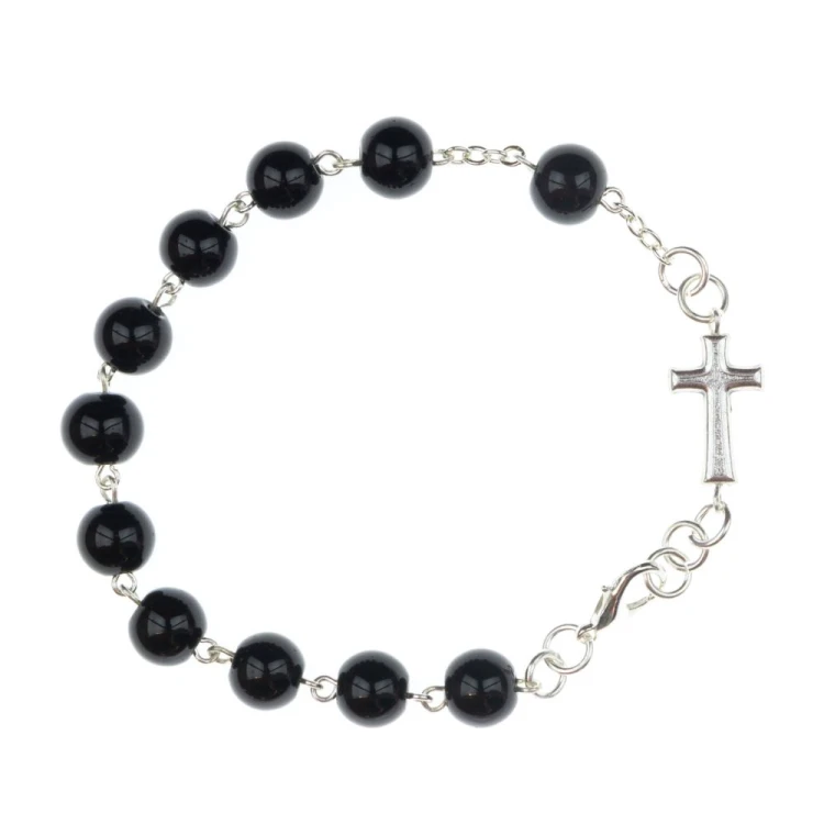 Bransoletka różaniec onyks
