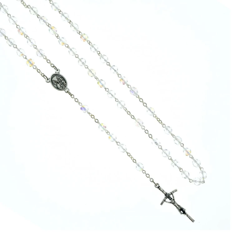 Różaniec  przezroczysta biel