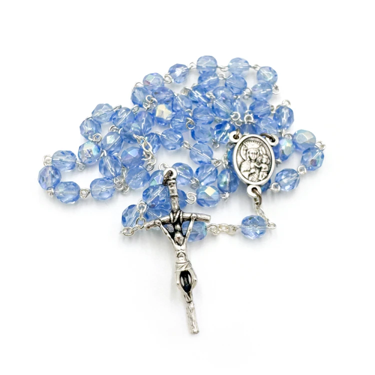 Różaniec kryształowy przezroczysty