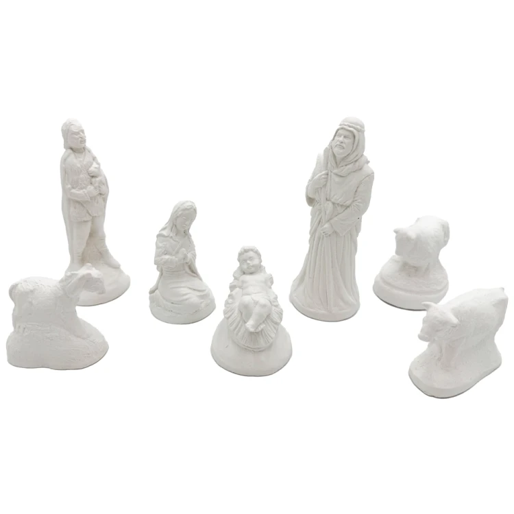 Figury do szopki 12 cm z siankiem - zestaw 7 figur