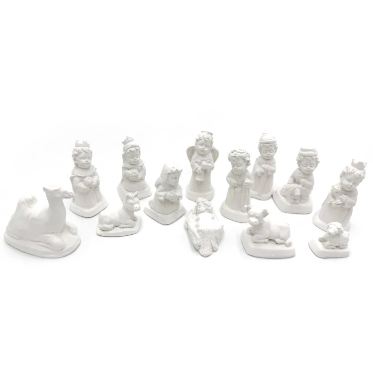 Figury do szopki ,,dzieci" 7 cm z siankiem - zestaw 13 figur