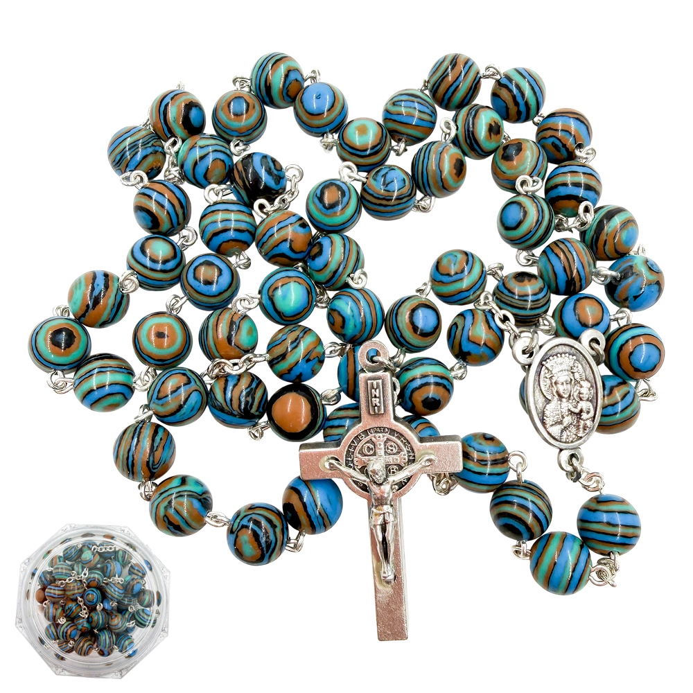 Różaniec z naturalnego turkusu afrykańskiego